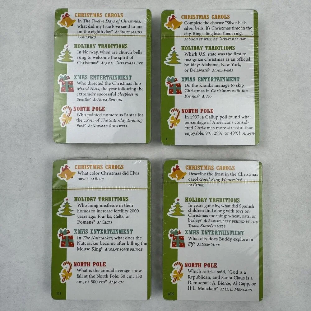 Christmas Trivia Game By Go! Games 2+ Players Adult 12+ Family Fun 220 Cards - Picture 4 of 14